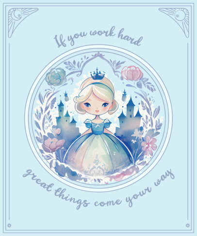 Disney-Inspired T-Shirt Design Generator Featuring an AI-Themed Princess