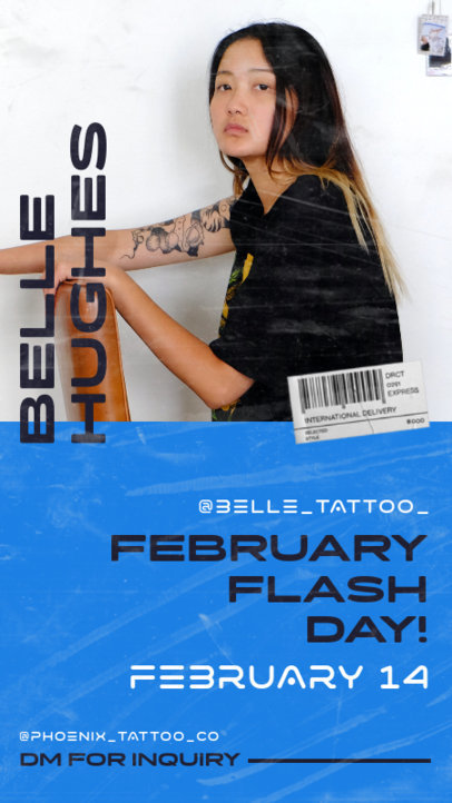 Instagram Story Maker Featuring a Tattoo Artist Event Ad