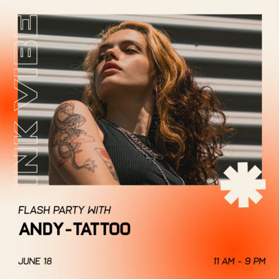 Instagram Post Generator to Promote a Tattoo Studio Event