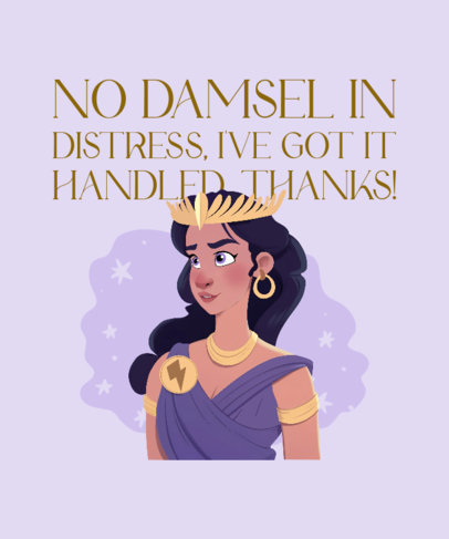 T-Shirt Design Creator Featuring a Quote Inspired by a Classic Disney Princess