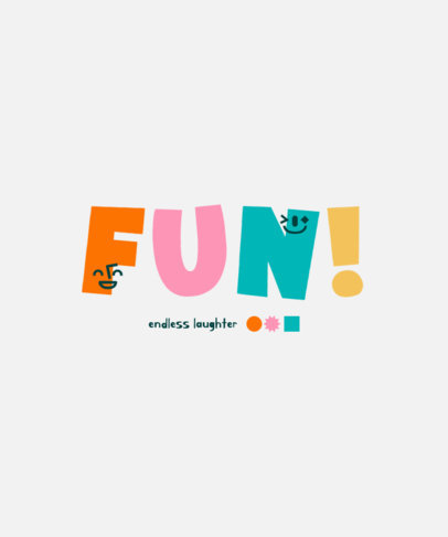 T-Shirt Design Maker for Children with a Fun Quote and Smiling Faces 6162d-el1