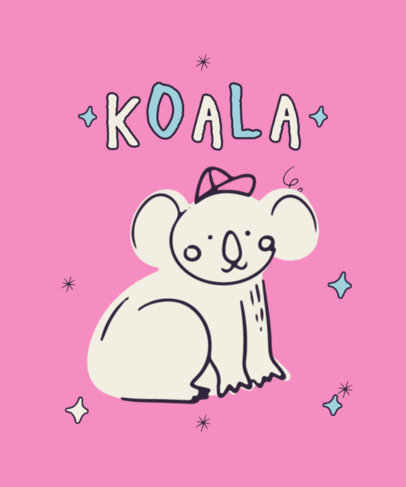 Children T-Shirt Design Maker Featuring a Cartoon of a Koala 