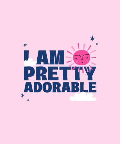 Kids T-Shirt Design Maker Featuring Cute Quotes and a Sun