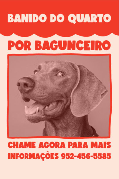 Most Wanted Poster Design Generator Featuring a Dog Picture