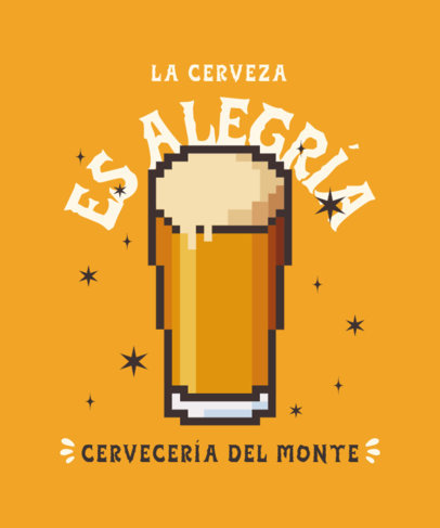 T-Shirt Design Generator Featuring a Beer Quote