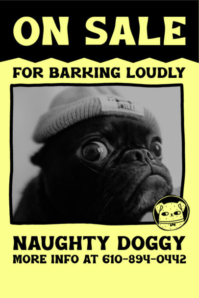 Parody Most Wanted Poster Maker Featuring a Funny Dog Picture 