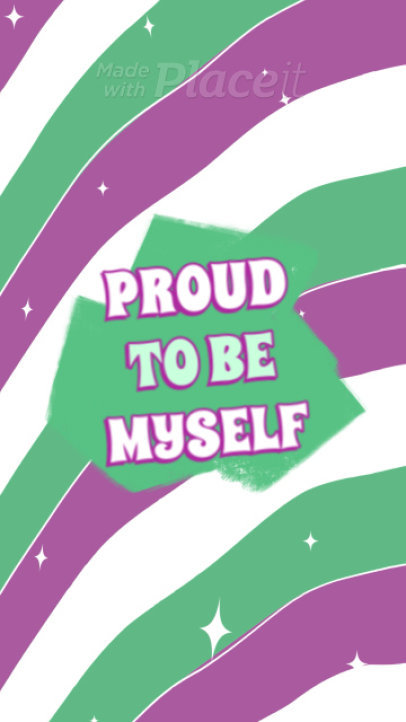 LGBTQ-Themed Instagram Story Video Maker Featuring a Powerful Quote