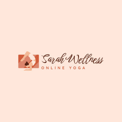 Wellness Logo Maker for Online Yoga Lessons