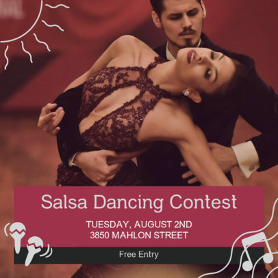 Instagram Post Creator for a Salsa Dancing Contest Ad