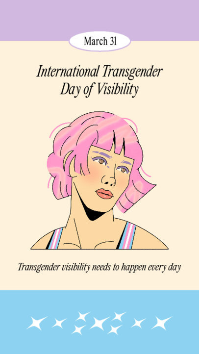 Instagram Story Creator with an Empowering Quote for Transgender Visibility Day