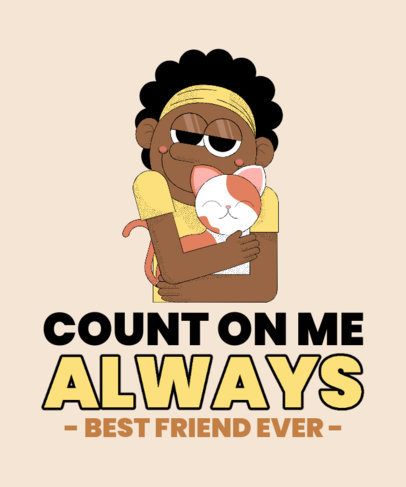 Illustrated T-Shirt Design Creator Featuring a BFF Day Theme
