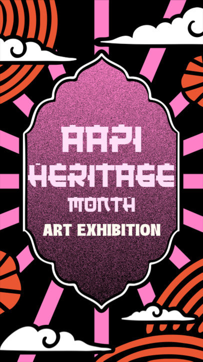 Art Exhibition Instagram Story Template for AAPI Heritage Month