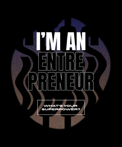 T-Shirt Design Template Featuring Pro Capitalism-Themed Quotes