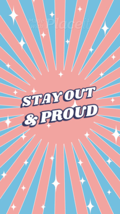 Colorful Instagram Story Video Template With a Transgender Pride Quote