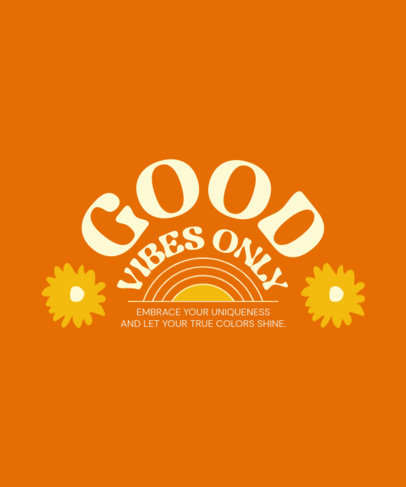 Summer T-Shirt Design Generator Featuring Floral Icons and a Quote