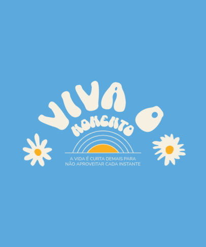 T-Shirt Design Maker Featuring a Motivational Quote and a Summer Theme