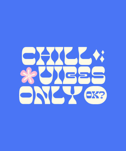 Colorful T-Shirt Design Maker Featuring a Groovy Typography