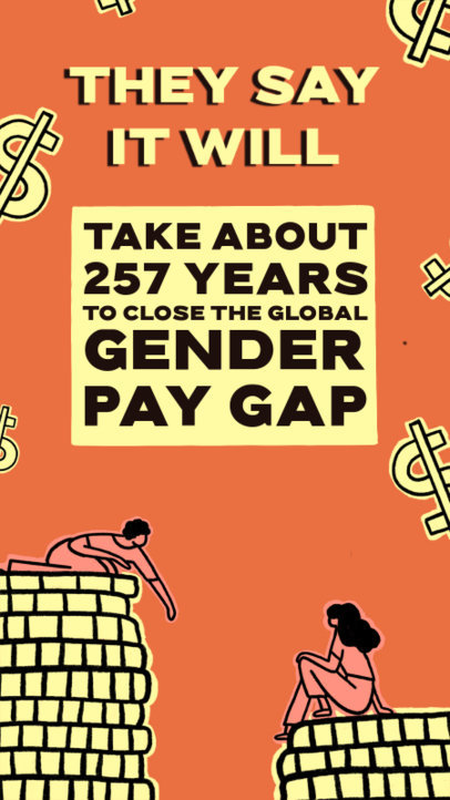 Instagram Story Creator Featuring an Anti-Capitalism Quote with Illustrated Dollar Symbols  5536b