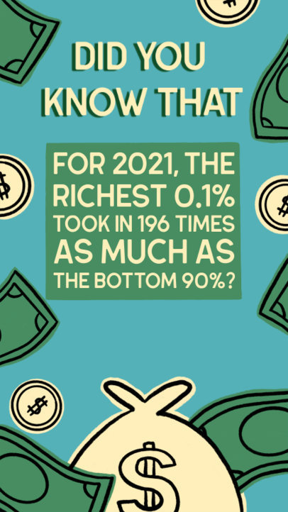 Instagram Story Generator Featuring an Unfair Wealth Distribution-Themed Quote 5536c