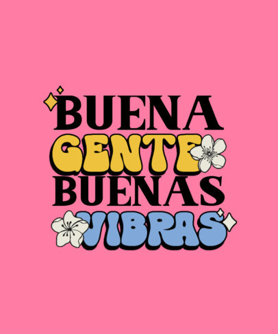 Summer-Themed T-Shirt Design Maker Featuring Happy Quote