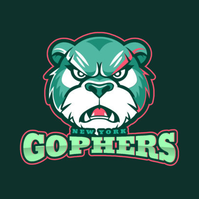 Logo Generator Featuring a Fierce Rodent Animal Graphic