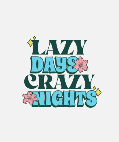 Quote T-Shirt Design Creator With Summer Flower Icons