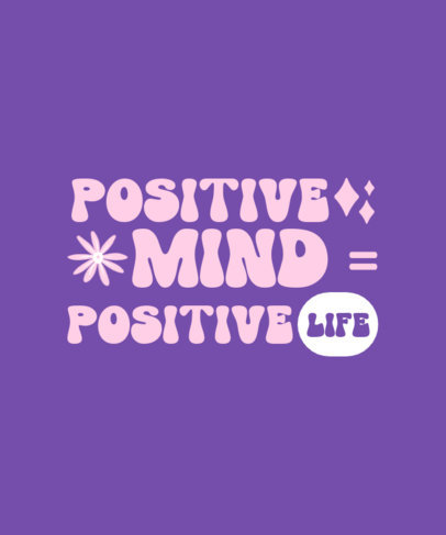 T-Shirt Design Creator With a Positive Quote in a Groovy Typography