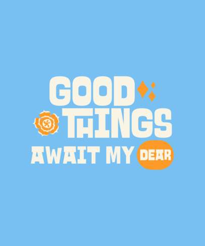 Quote T-Shirt Design Creator Featuring a Colorful Background