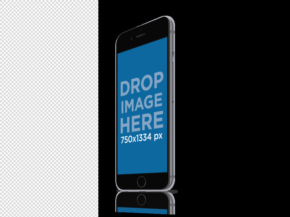 iPhone 6 Mockup Featuring a Transparent Background