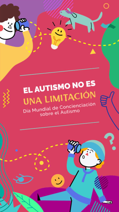 Instagram Story Creator With an Autism Awareness Day Theme