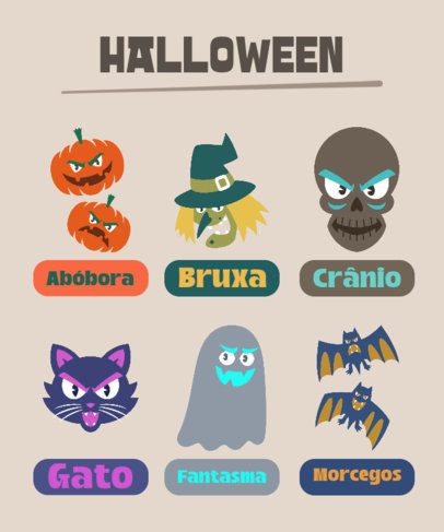 Worksheet Design Maker Featuring Halloween Character Illustrations 5733
