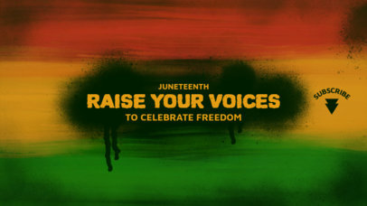 YouTube Banner Design Template with a Juneteenth-Themed Message 2454n 5802