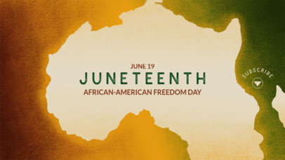 YouTube Banner Generator Featuring an African Map Silhouette for Juneteenth 2454o 5802