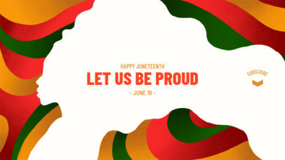 YouTube Banner Maker Featuring an African Pride-Themed Quote for Juneteenth 2454q 5802