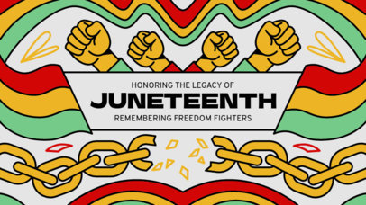 YouTube Banner Generator with Illustrated Fists for Juneteenth 5801b