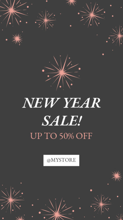 Sparkling Instagram Story Maker for a New Year Sale 1832i