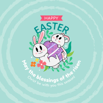 Easter-Themed Instagram Post Maker Featuring a Christian Message 5815