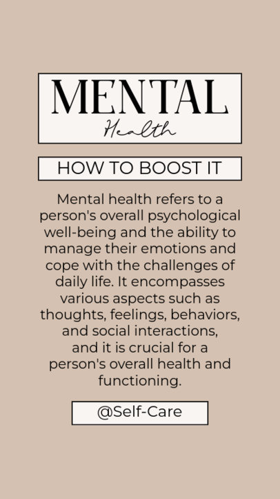 Mental Health Instagram Story Maker Featuring Information for Awareness