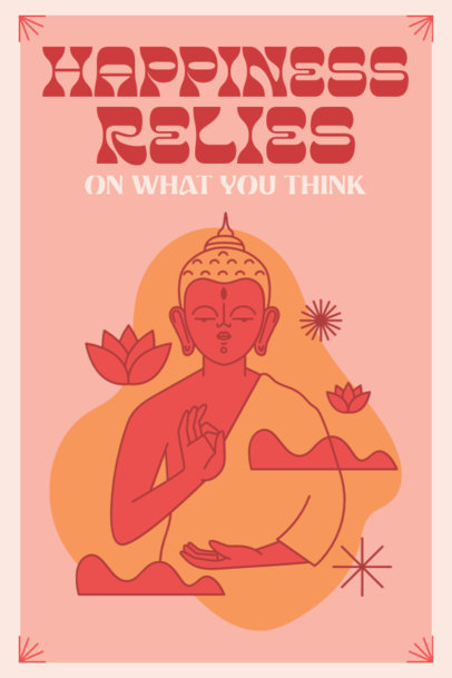 Poster Design Maker Featuring Buddha Illustrations