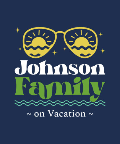 Matching T-Shirt Design Maker for a Family Trip