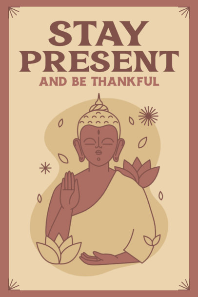 Poster Design Maker for Buddha Day Featuring an Illustration and a Quote 
