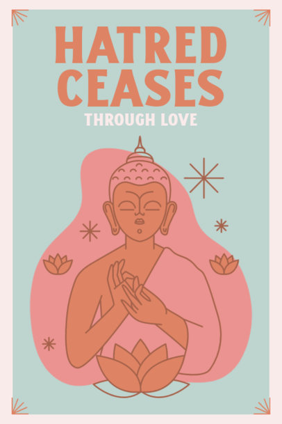 Poster Design Creator Featuring a Peaceful Quote for Buddha Day 5558d
