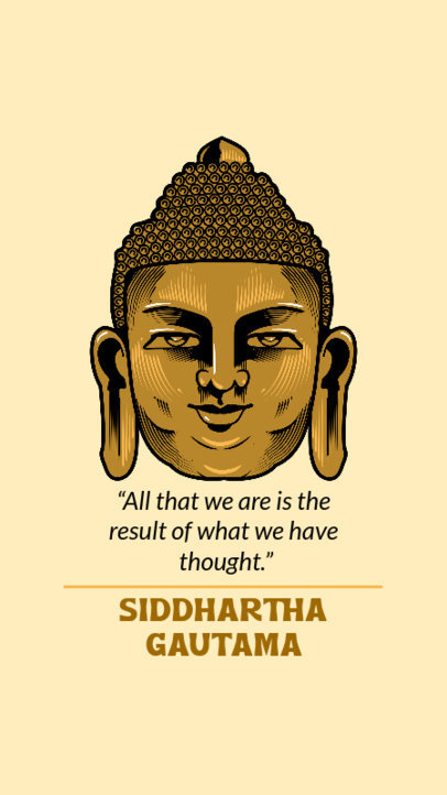 Instagram Story Maker Featuring a Quote to Commemorate Buddha Day