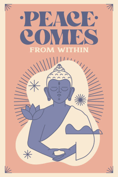 Poster Design Template for Buddha Day Featuring a Quote