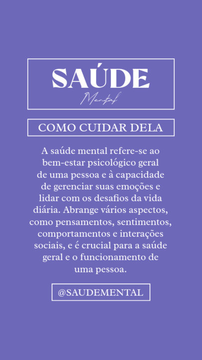 Instagram Story Maker Featuring Tips to Care About Mental Health