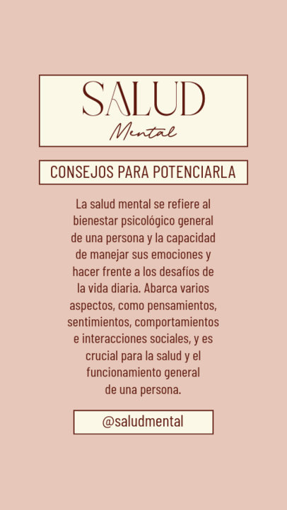 Instagram Story Template Featuring Advice for Mental Health