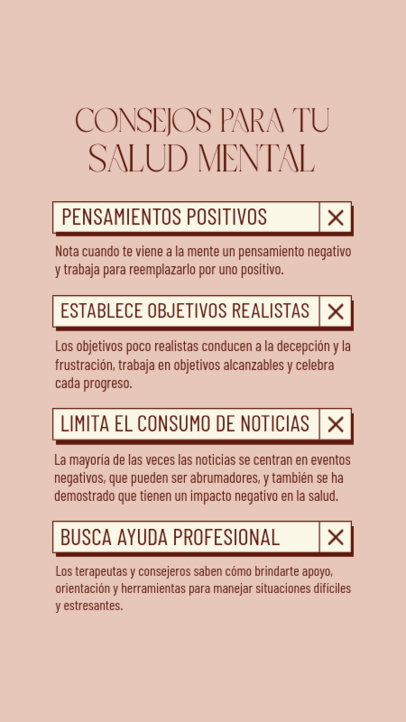 Instagram Story Template With Mental Health Advice and Tips