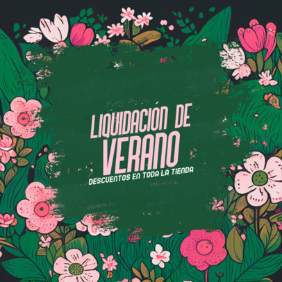 Instagram Post Maker Featuring Discounts for Summer