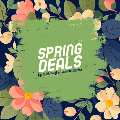 Floral Instagram Post Creator to Promote Spring Deals