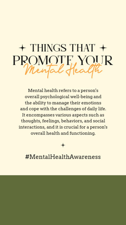 Instagram Story Maker Featuring Activities That Promote One's Mental Health